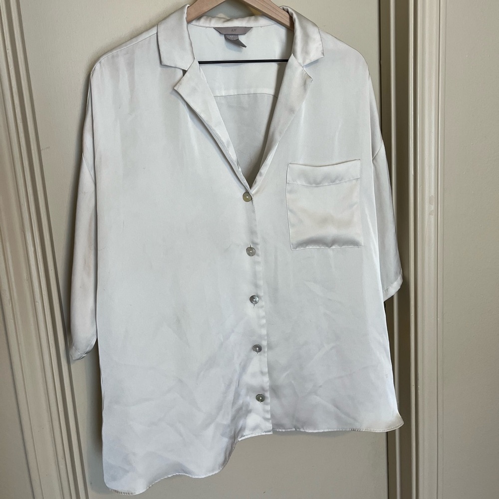 H&M Satin Button-Up Blouse